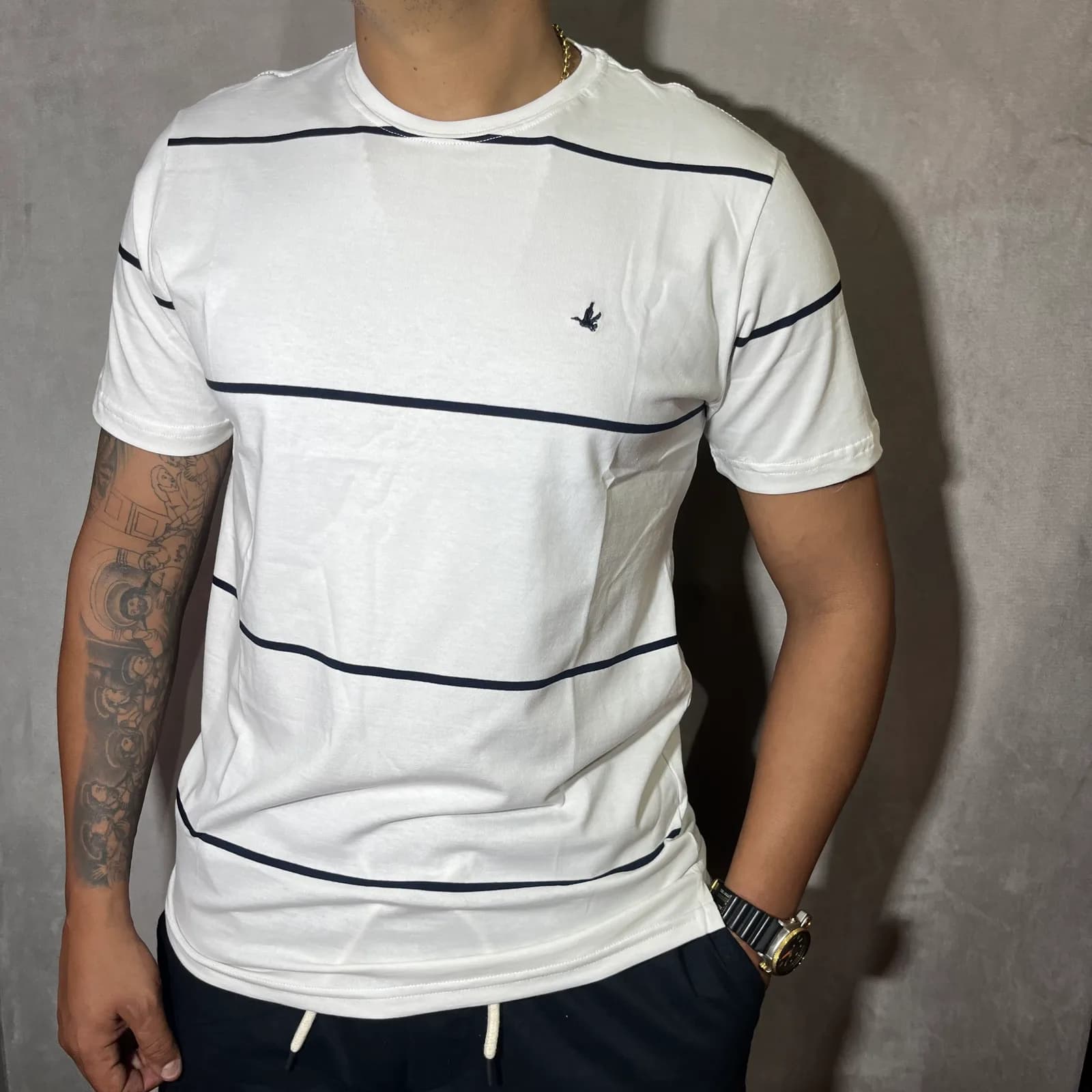Nova Coleção Camiseta Listrada Brooksfield