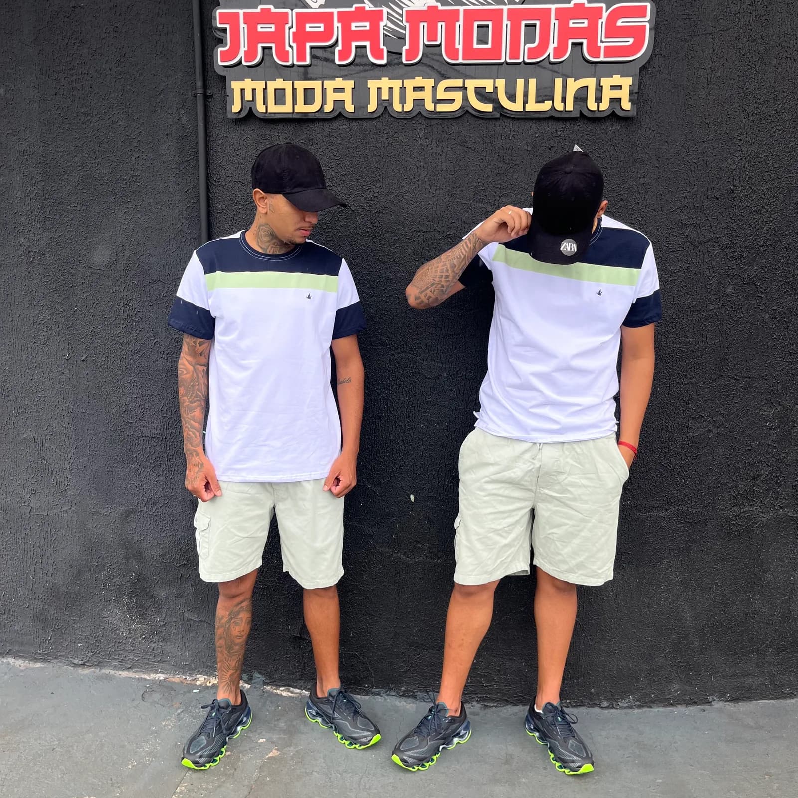 Coleção nova camiseta listrada
